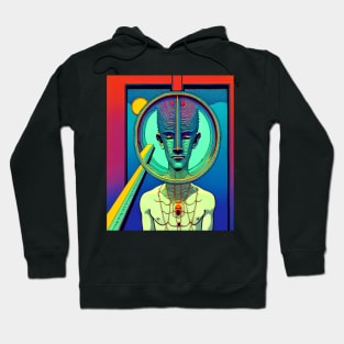 Trippy abstract Humanoid Hoodie